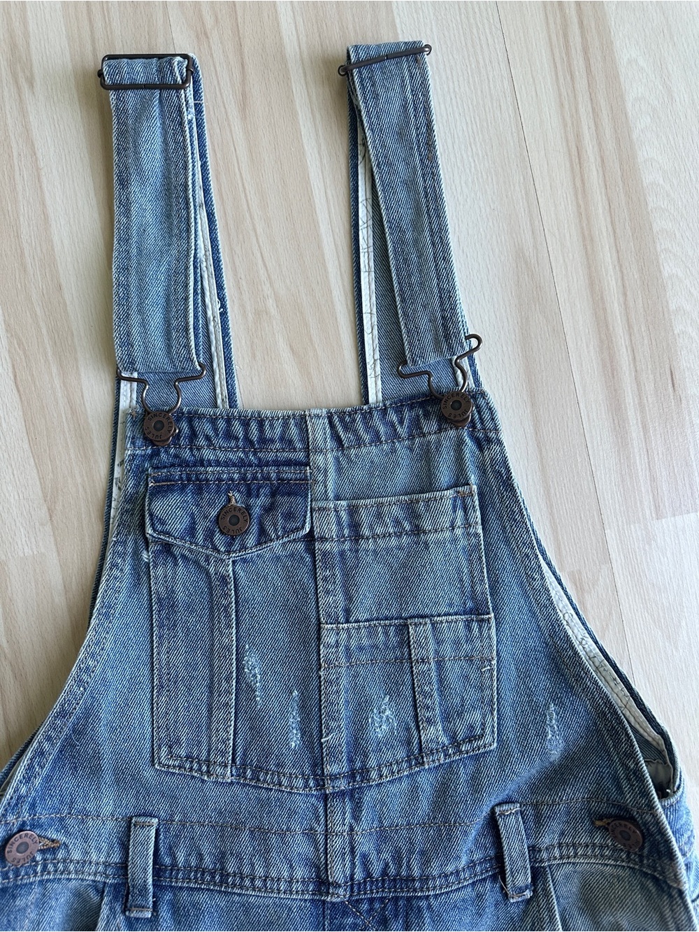 90s Y2K Distressed Denim Overalls | Sincerely Jules | Stretch | Size S - Picture 4 of 7